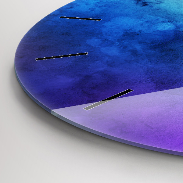 Round glass clock Colored Spots