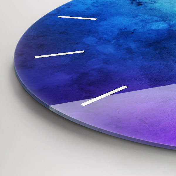 Round glass clock Colored Spots
