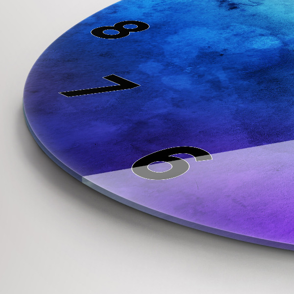 Round glass clock Colored Spots