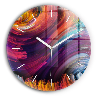 Round glass clock Abstraction hall