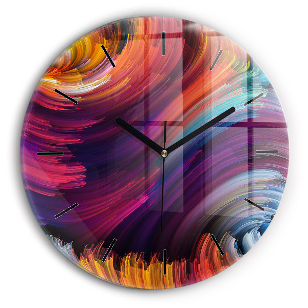 Round glass clock Abstraction hall