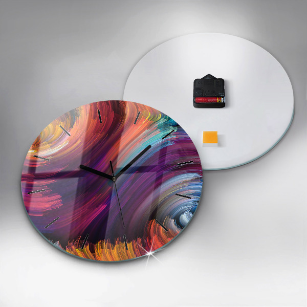 Round glass clock Abstraction hall
