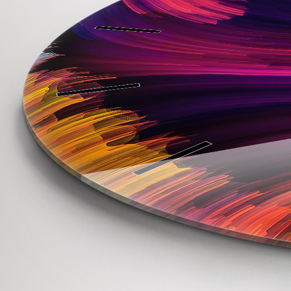 Round glass clock Abstraction hall