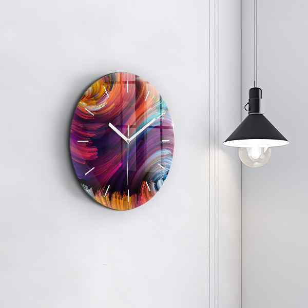 Round glass clock Abstraction hall