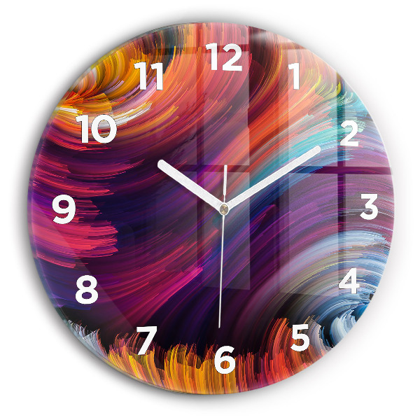 Round glass clock Abstraction hall