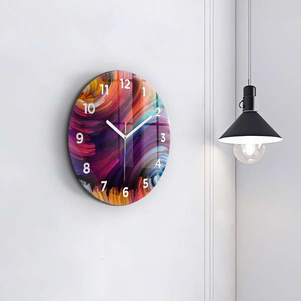 Round glass clock Abstraction hall