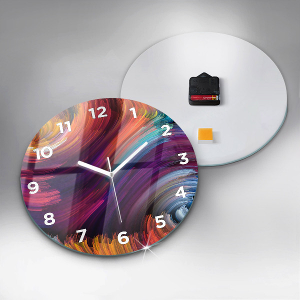 Round glass clock Abstraction hall