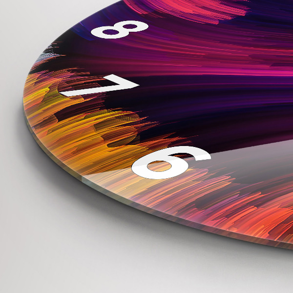 Round glass clock Abstraction hall