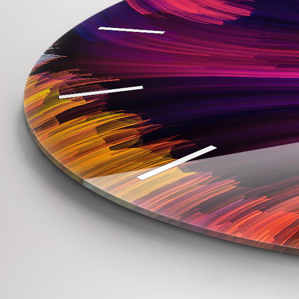 Round glass clock Abstraction hall