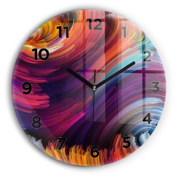 Round glass clock Abstraction hall