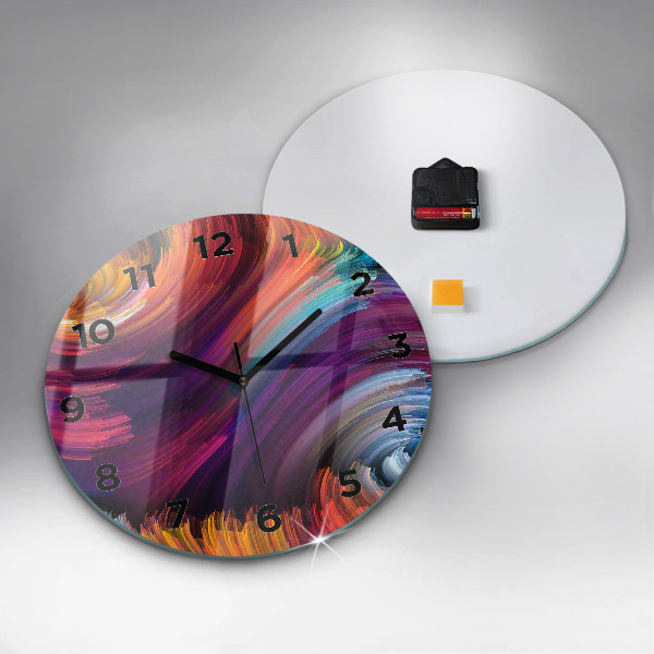 Round glass clock Abstraction hall