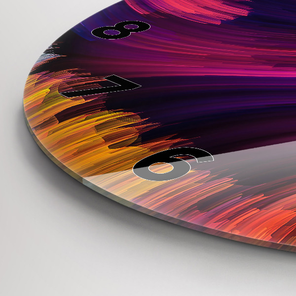 Round glass clock Abstraction hall