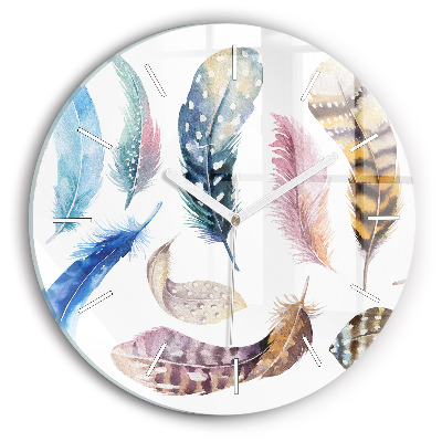 Round glass clock Retro art illustration