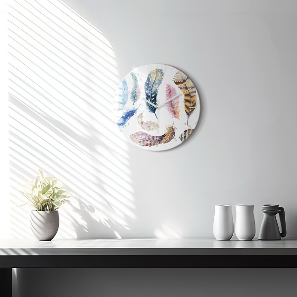 Round glass clock Retro art illustration