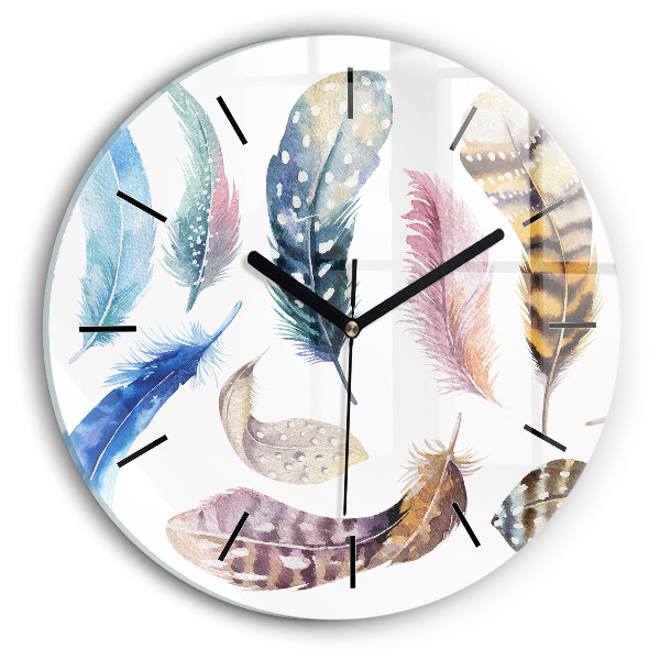 Round glass clock Retro art illustration