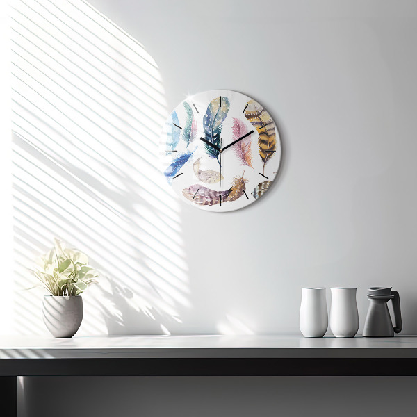 Round glass clock Retro art illustration