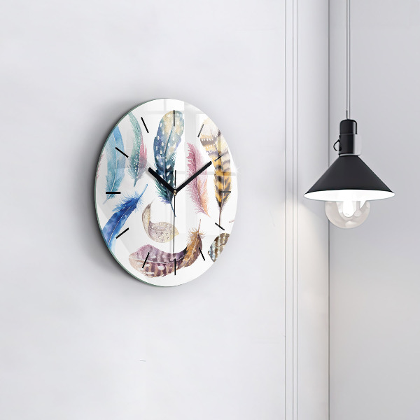 Round glass clock Retro art illustration