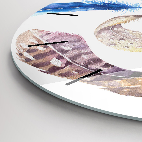 Round glass clock Retro art illustration