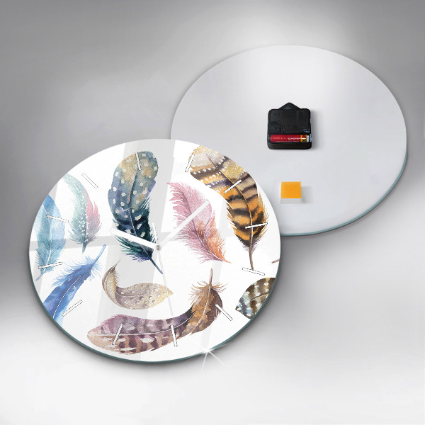 Round glass clock Retro art illustration