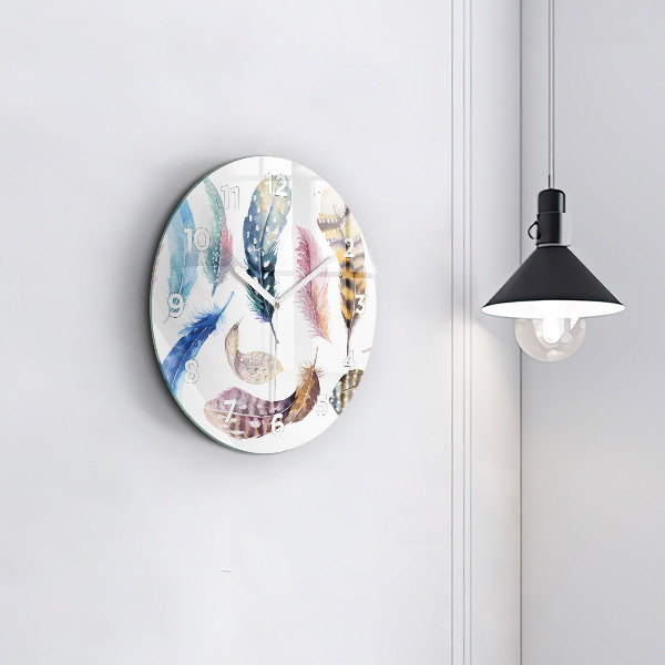 Round glass clock Retro art illustration