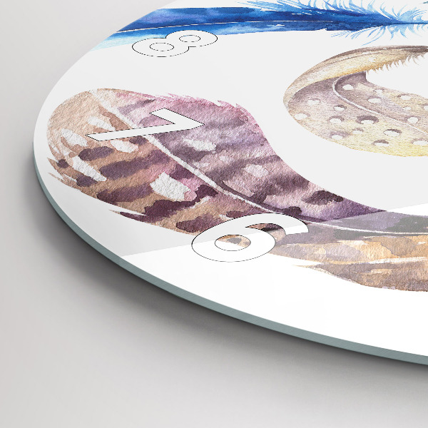 Round glass clock Retro art illustration