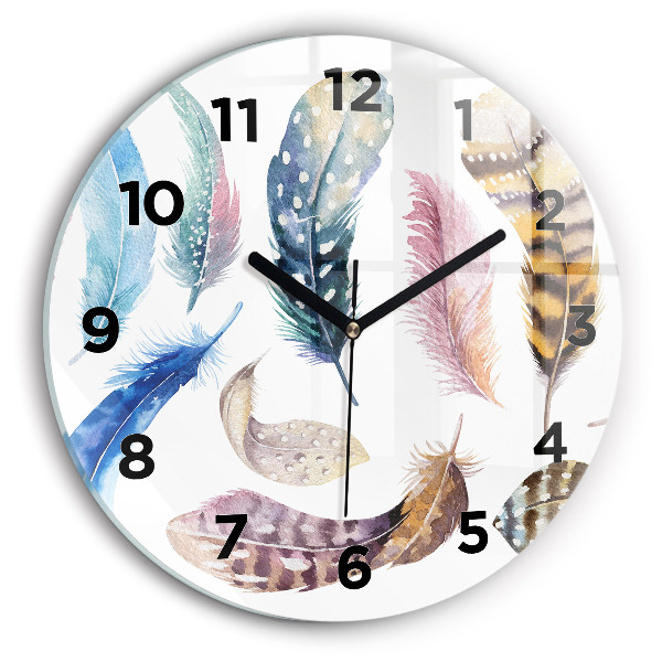 Round glass clock Retro art illustration