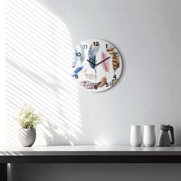 Round glass clock Retro art illustration