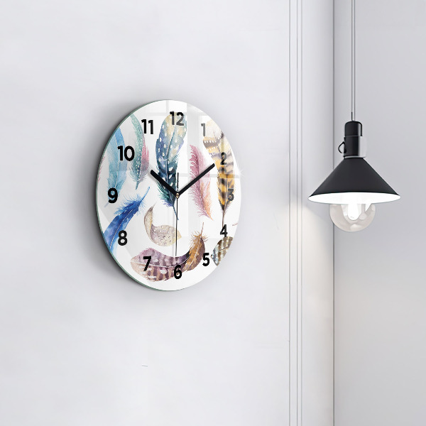 Round glass clock Retro art illustration