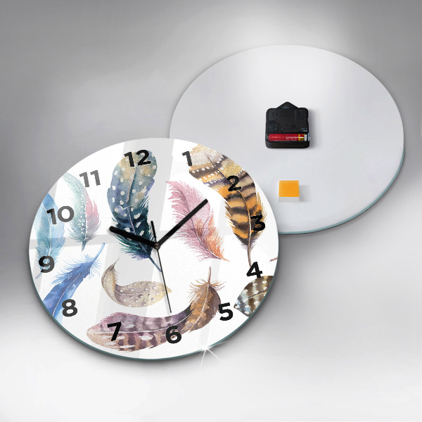 Round glass clock Retro art illustration
