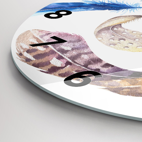 Round glass clock Retro art illustration