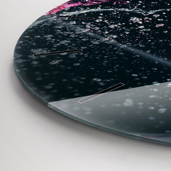 Round glass clock Healthy lifestyle - running