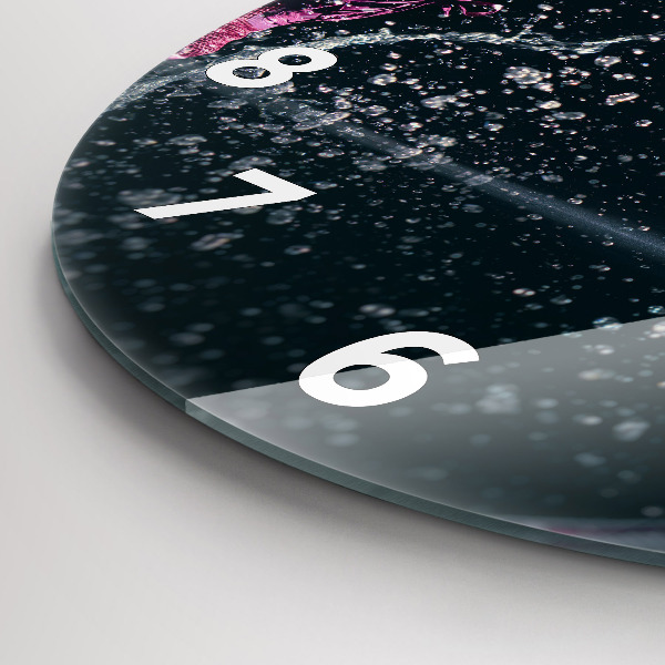 Round glass clock Healthy lifestyle - running