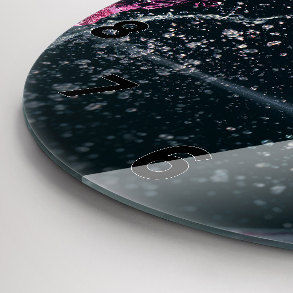 Round glass clock Healthy lifestyle - running