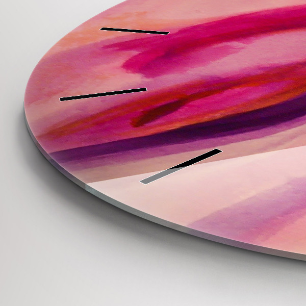 Round glass clock Painting Women