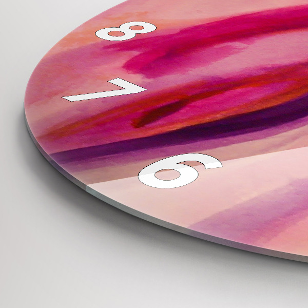 Round glass clock Painting Women