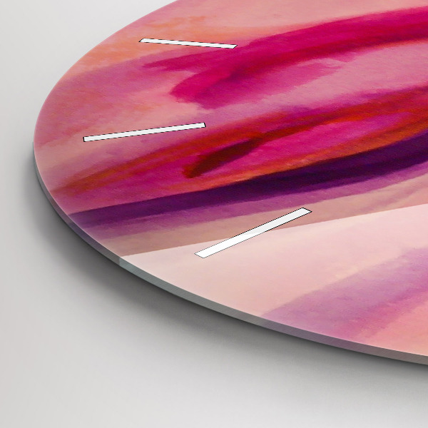 Round glass clock Painting Women