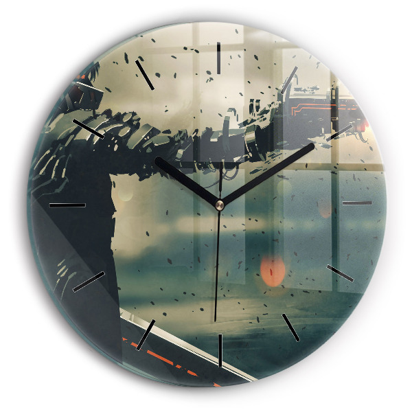 Round glass clock Lethal weapon game