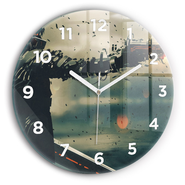 Round glass clock Lethal weapon game