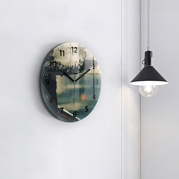 Round glass clock Lethal weapon game