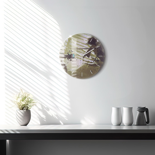 Round glass clock Robot vs Samurai Fight
