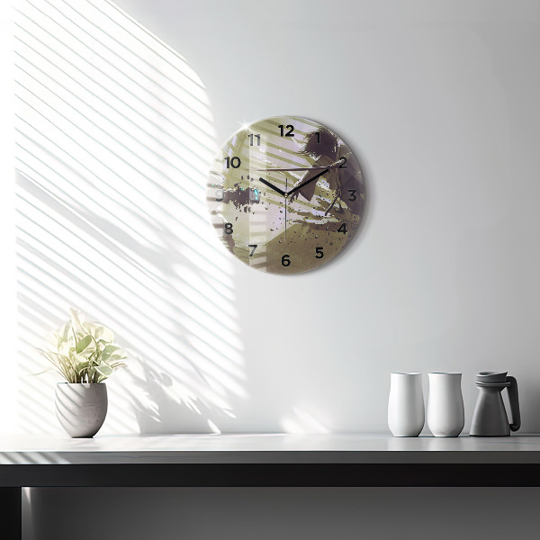 Round glass clock Robot vs Samurai Fight