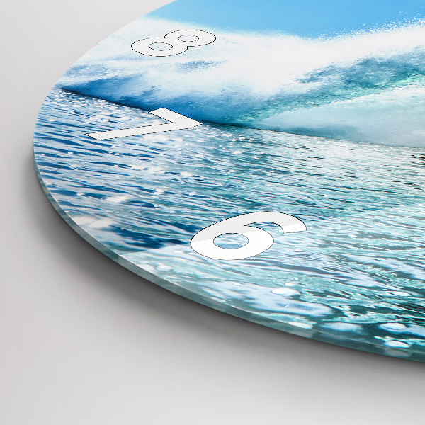 Round glass clock Surfing in Hawaii