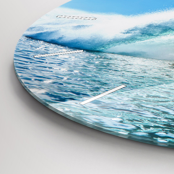 Round glass clock Surfing in Hawaii
