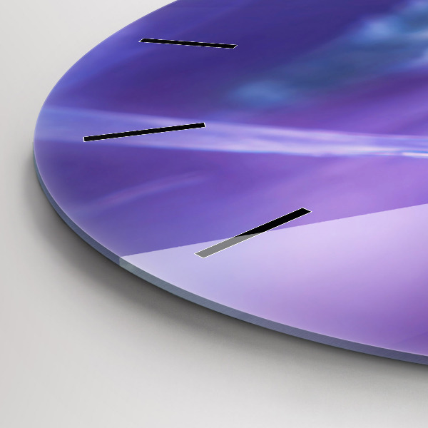 Round glass clock Butterfly on the grass