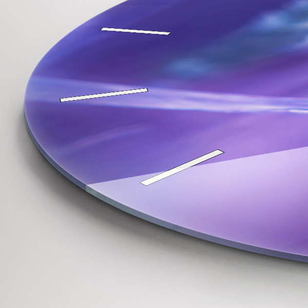 Round glass clock Butterfly on the grass