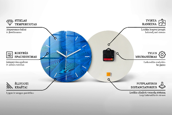 Round glass clock Jiulong Waterfall China