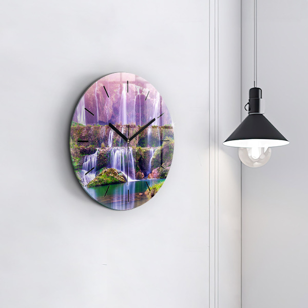 Round glass clock Jiulong Waterfall China