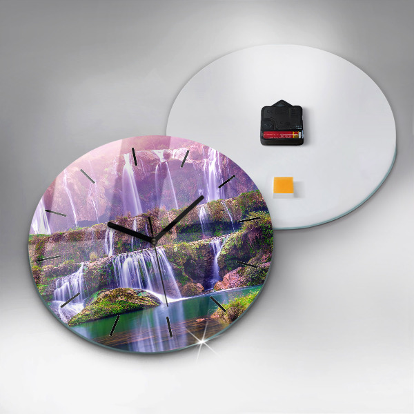 Round glass clock Jiulong Waterfall China