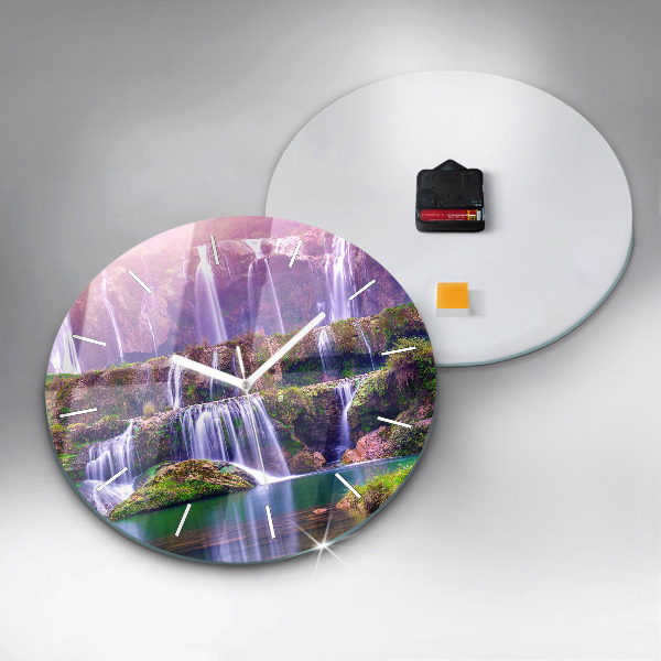 Round glass clock Jiulong Waterfall China