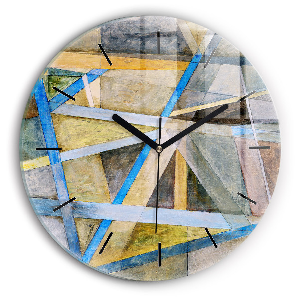 Round glass clock Impressionist painting
